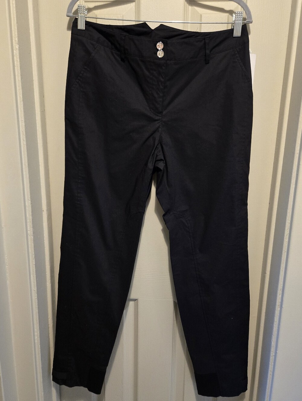Peter Nygard Black, Ankle Cropped Slim Fit Stretch Chinos Sz 8